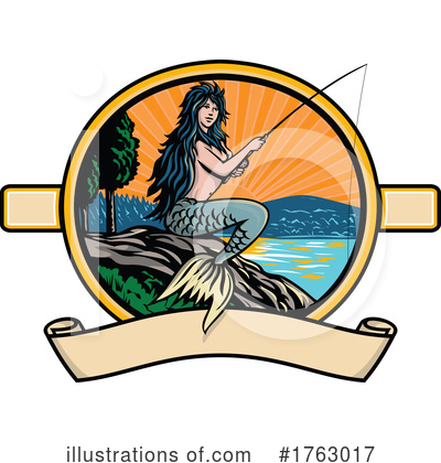 Royalty-Free (RF) Mermaid Clipart Illustration by patrimonio - Stock Sample #1763017