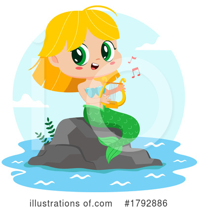 Royalty-Free (RF) Mermaid Clipart Illustration by Hit Toon - Stock Sample #1792886