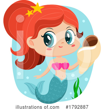 Royalty-Free (RF) Mermaid Clipart Illustration by Hit Toon - Stock Sample #1792887