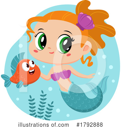 Mermaid Clipart #1792888 by Hit Toon