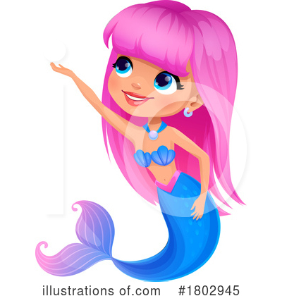 Royalty-Free (RF) Mermaid Clipart Illustration by Vector Tradition SM - Stock Sample #1802945
