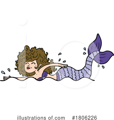 Royalty-Free (RF) Mermaid Clipart Illustration by lineartestpilot - Stock Sample #1806226