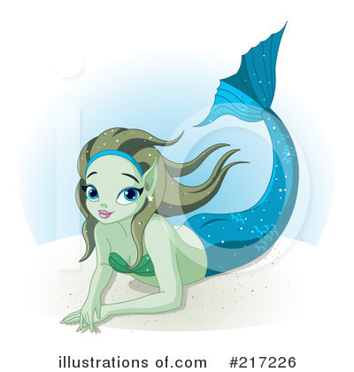 Mermaid Clipart #217226 by Pushkin
