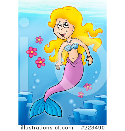 Royalty-Free (RF) Mermaid Clipart Illustration by visekart - Stock Sample #223490