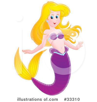 Royalty-Free (RF) Mermaid Clipart Illustration by Alex Bannykh - Stock Sample #33310