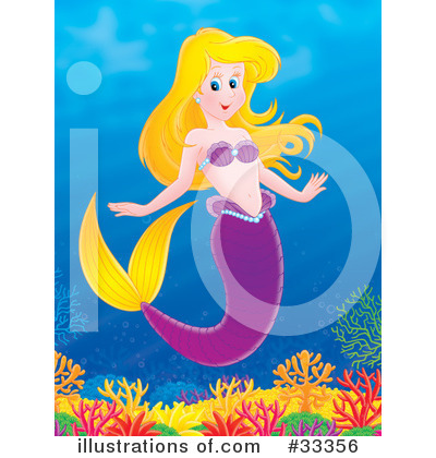 Royalty-Free (RF) Mermaid Clipart Illustration by Alex Bannykh - Stock Sample #33356