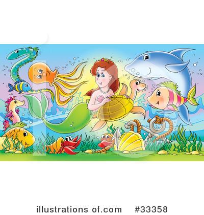 Mermaid Clipart #33358 by Alex Bannykh