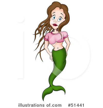 Royalty-Free (RF) Mermaid Clipart Illustration by dero - Stock Sample #51441