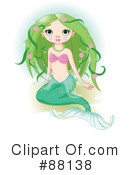Mermaid Clipart #88138 by Pushkin