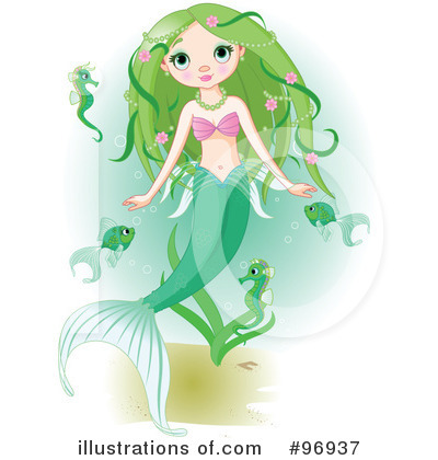 Mermaid Clipart #96937 by Pushkin