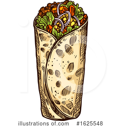 Burrito Clipart #1625548 by Vector Tradition SM