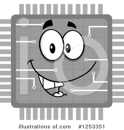 Royalty-Free (RF) Microchip Clipart Illustration by Hit Toon - Stock Sample #1253351