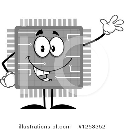 Royalty-Free (RF) Microchip Clipart Illustration by Hit Toon - Stock Sample #1253352