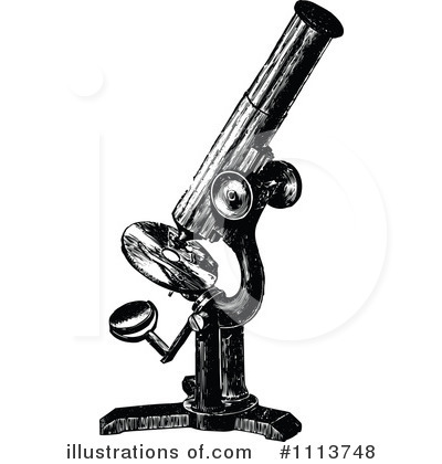 Royalty-Free (RF) Microscope Clipart Illustration by Prawny Vintage - Stock Sample #1113748