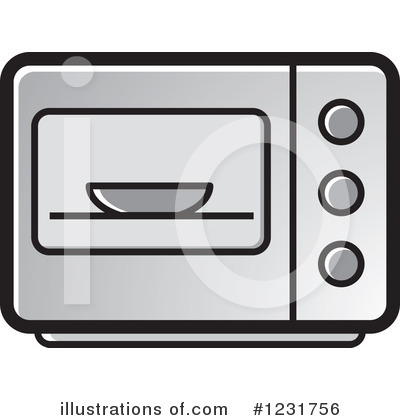 Royalty-Free (RF) Microwave Clipart Illustration by Lal Perera - Stock Sample #1231756