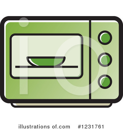 Royalty-Free (RF) Microwave Clipart Illustration by Lal Perera - Stock Sample #1231761