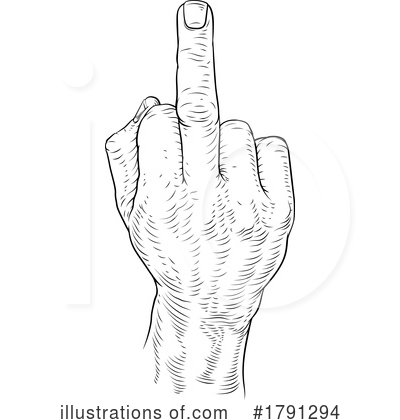 Royalty-Free (RF) Middle Finger Clipart Illustration by AtStockIllustration - Stock Sample #1791294