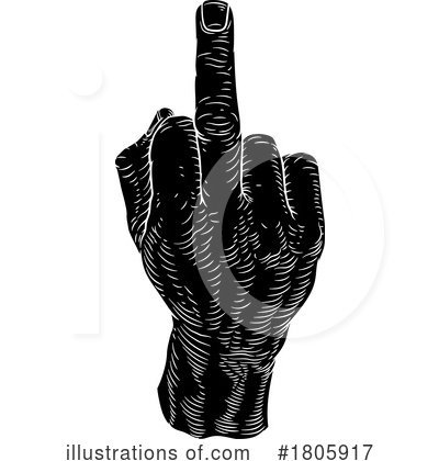 Royalty-Free (RF) Middle Finger Clipart Illustration by AtStockIllustration - Stock Sample #1805917