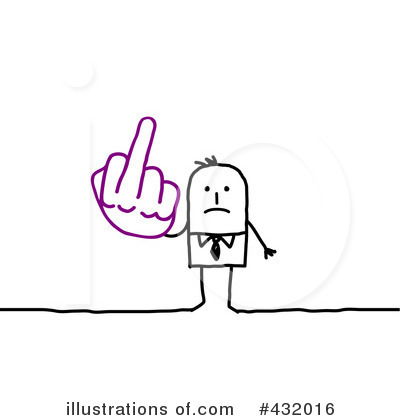 Royalty-Free (RF) Middle Finger Clipart Illustration by NL shop - Stock Sample #432016