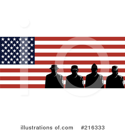 Royalty-Free (RF) Military Clipart Illustration by patrimonio - Stock Sample #216333