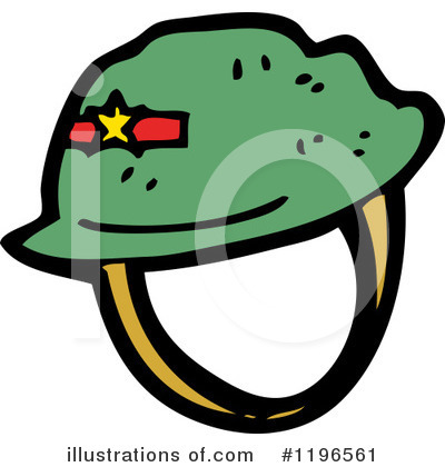 Royalty-Free (RF) Military Helmet Clipart Illustration by lineartestpilot - Stock Sample #1196561