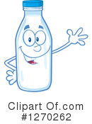 Milk Bottle Character Clipart #1270262 by Hit Toon