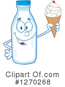 Milk Bottle Character Clipart #1270268 by Hit Toon