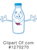 Milk Bottle Character Clipart #1270270 by Hit Toon