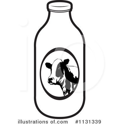 Royalty-Free (RF) Milk Bottle Clipart Illustration by Lal Perera - Stock Sample #1131339
