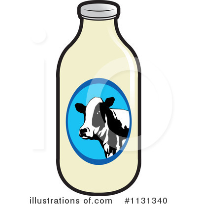 Royalty-Free (RF) Milk Bottle Clipart Illustration by Lal Perera - Stock Sample #1131340