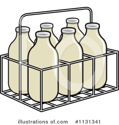 Royalty-Free (RF) Milk Bottle Clipart Illustration by Lal Perera - Stock Sample #1131341