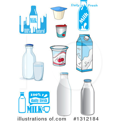 Royalty-Free (RF) Milk Clipart Illustration by Vector Tradition SM - Stock Sample #1312184