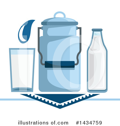 Milk Bottle Clipart #1434759 by Vector Tradition SM