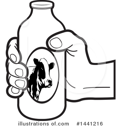 Milk Bottle Clipart #1441216 by Lal Perera