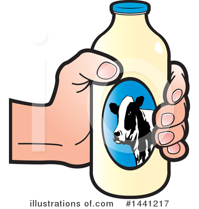 Milk Bottle Clipart #1441217 by Lal Perera
