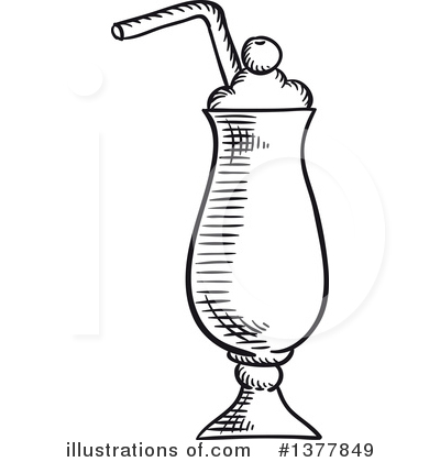 Royalty-Free (RF) Milkshake Clipart Illustration by Vector Tradition SM - Stock Sample #1377849