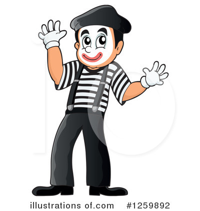 Royalty-Free (RF) Mime Clipart Illustration by visekart - Stock Sample #1259892