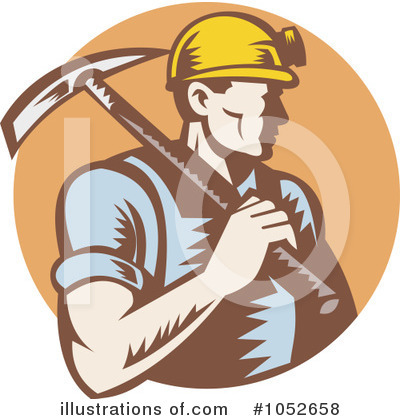 Royalty-Free (RF) Miner Clipart Illustration by patrimonio - Stock Sample #1052658
