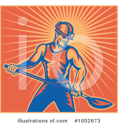 Royalty-Free (RF) Miner Clipart Illustration by patrimonio - Stock Sample #1052673