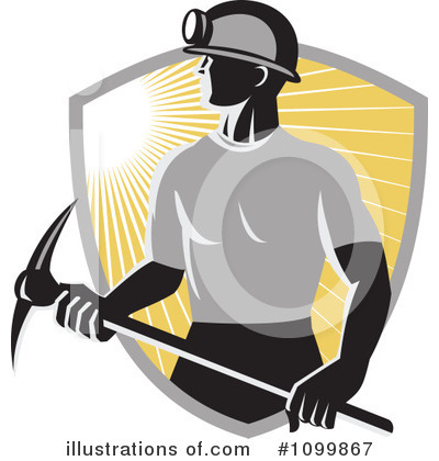 Royalty-Free (RF) Miner Clipart Illustration by patrimonio - Stock Sample #1099867