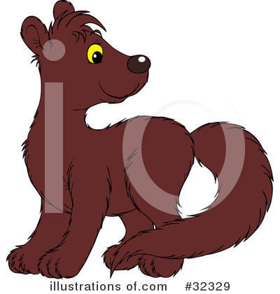 Royalty-Free (RF) Mink Clipart Illustration by Alex Bannykh - Stock Sample #32329