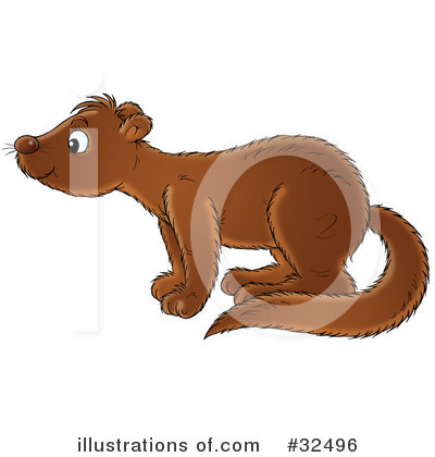 Royalty-Free (RF) Mink Clipart Illustration by Alex Bannykh - Stock Sample #32496