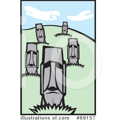 Royalty-Free (RF) Moai Clipart Illustration by xunantunich - Stock Sample #69157