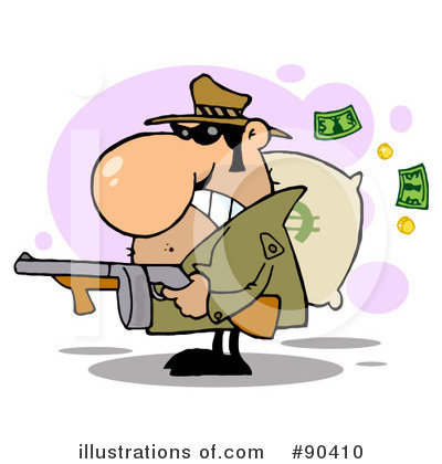 Royalty-Free (RF) Mobster Clipart Illustration by Hit Toon - Stock Sample #90410