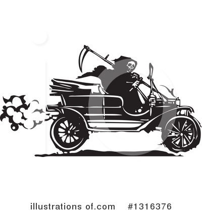 Royalty-Free (RF) Model T Clipart Illustration by xunantunich - Stock Sample #1316376