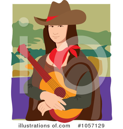 Royalty-Free (RF) Mona Lisa Clipart Illustration by Maria Bell - Stock Sample #1057129