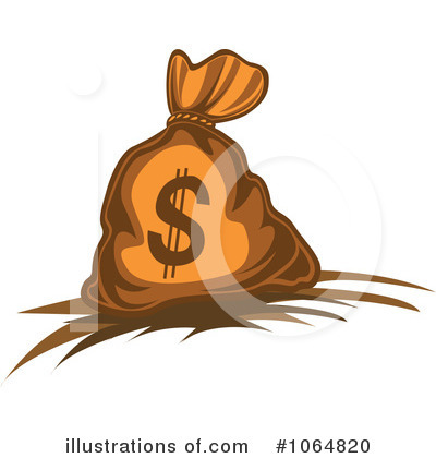 Royalty-Free (RF) Money Bag Clipart Illustration by Vector Tradition SM - Stock Sample #1064820