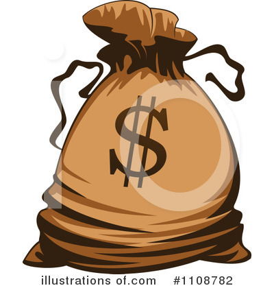 Royalty-Free (RF) Money Bag Clipart Illustration by Vector Tradition SM - Stock Sample #1108782