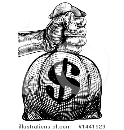 Royalty-Free (RF) Money Bag Clipart Illustration by AtStockIllustration - Stock Sample #1441929