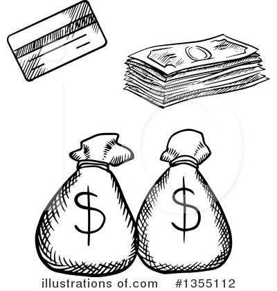 Money Bags Clipart #1355112 by Vector Tradition SM